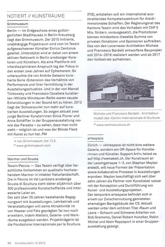 Kunstbulletin 5/2012