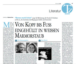 Ganzseitiger Artikel über "Marmor macht Schule" in der Tessinerzeitung